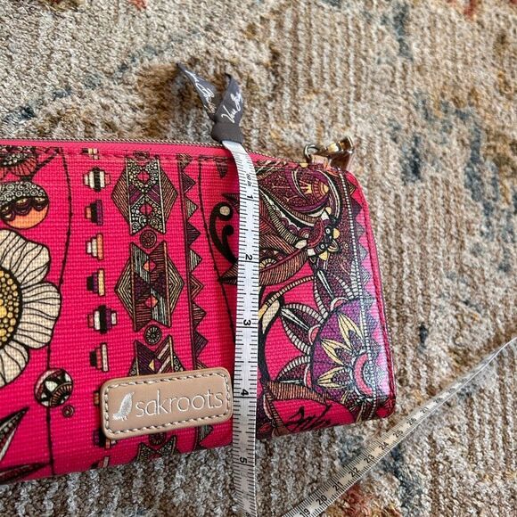 Sakroots Pink and Brown Floral Wristlet - Picture 8 of 8
